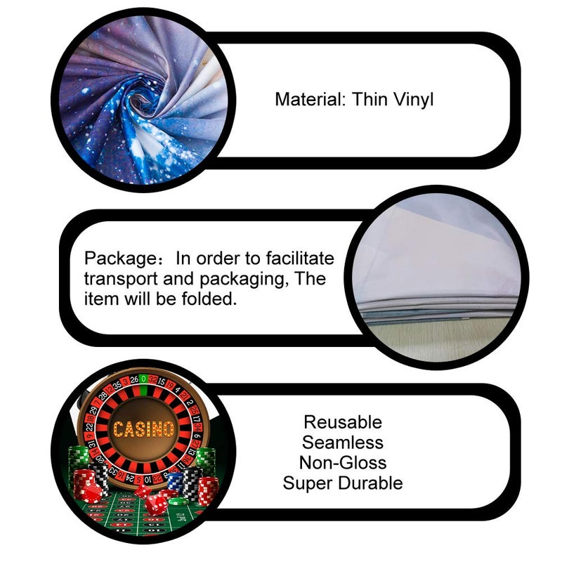 PHMOJEN 6x9ft Casino Backdrop Table Chip Poker Dice Roulette Photography Background Vinyl Photo Studio Props BJYYPH2 - Image 4